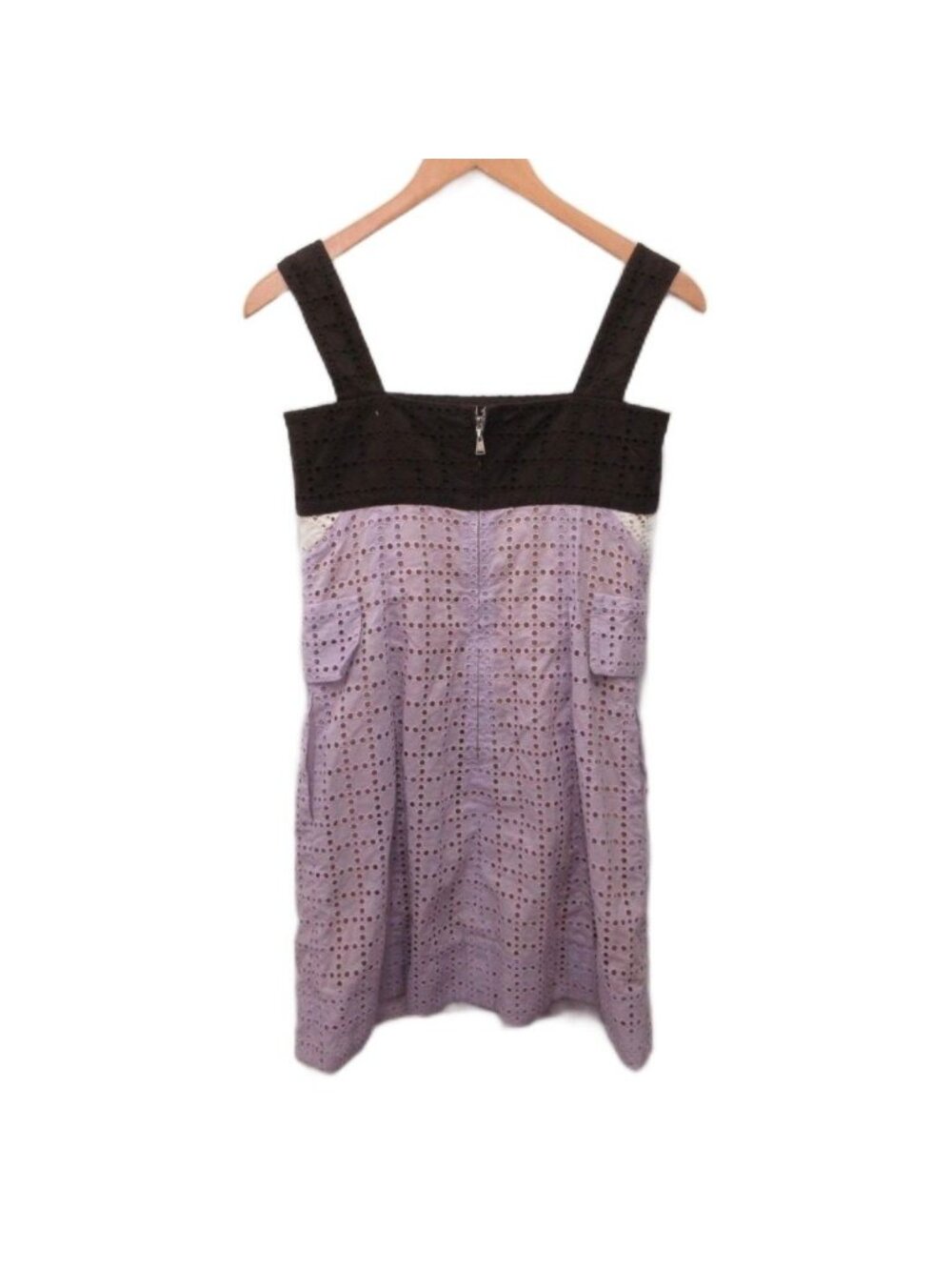 Louis Vuitton Dress Knee-Length Sleeveless Lace Purple XS 34 - Picture 2 of 6